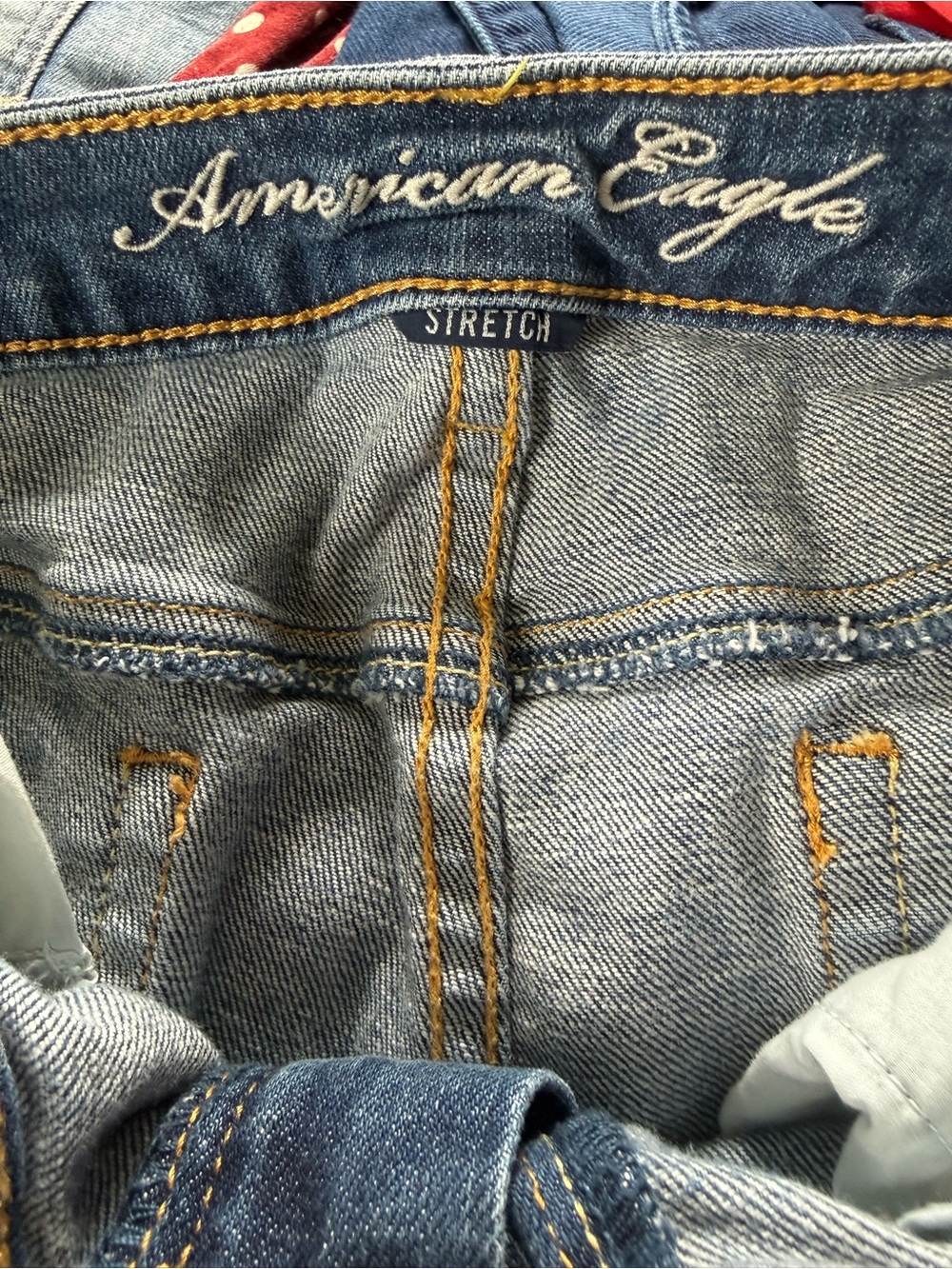 American Eagle Outfitters Blue Distressed‎ Cutoff Denim Bermudas Low Rise Y2K 6 - Picture 5 of 11